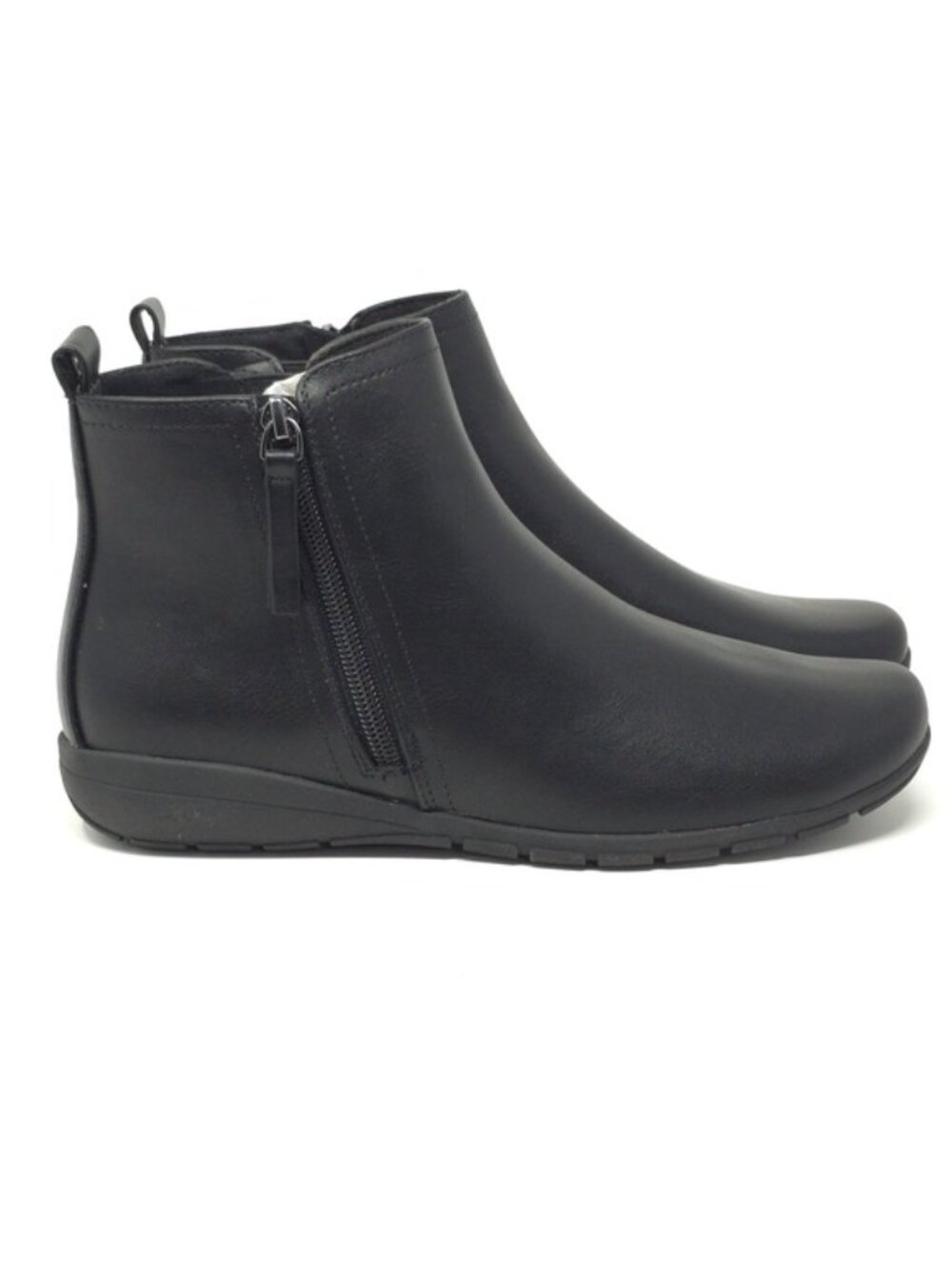 Easy Spirit Aleena3 Black Leather Comfort Ankle Booties Size 7.5M - Picture 4 of 9